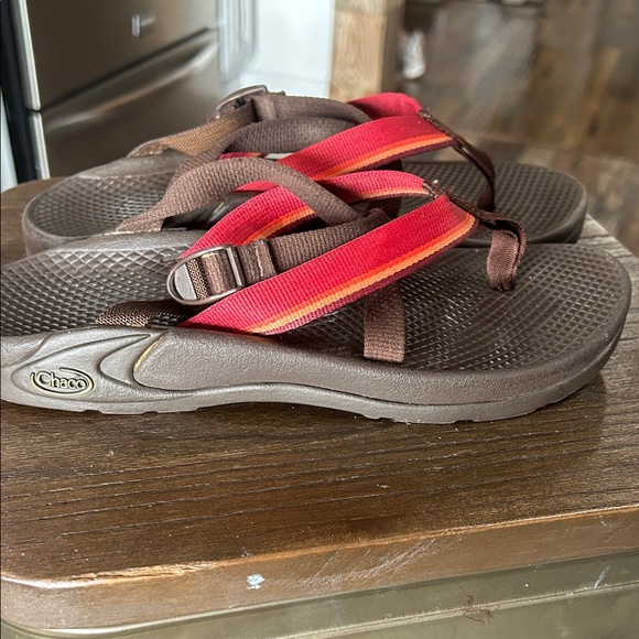 Chaco Women's Sandals in Brown and Red - Picture 3 of 9
